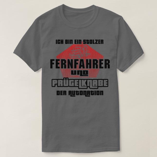 Camiseta Estou orgulhoso de motorista de caminhão e garoto  (Frente do Design)