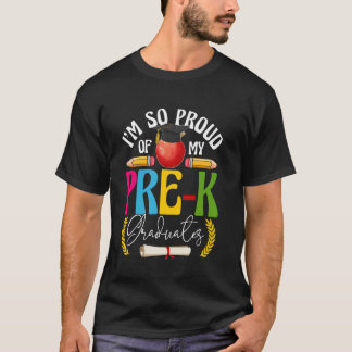 Camiseta Estou Orgulhoso Dos Meus Graduados De Pré-Escola F