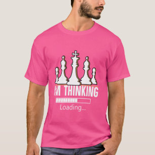 Camiseta Estou Pensando Peças de Xadrez Estou Pensando Jogo