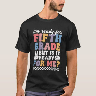 Camiseta Estou Pronta Para A 5 De Grau Engraçado De Volta À