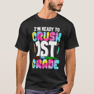 Camiseta Estou pronta para esmagar 1 rua de volta ao colégi