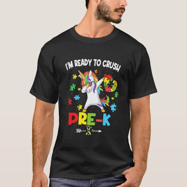 Camiseta Estou Pronta Para Esmagar A Consciência Do Autismo (Frente)