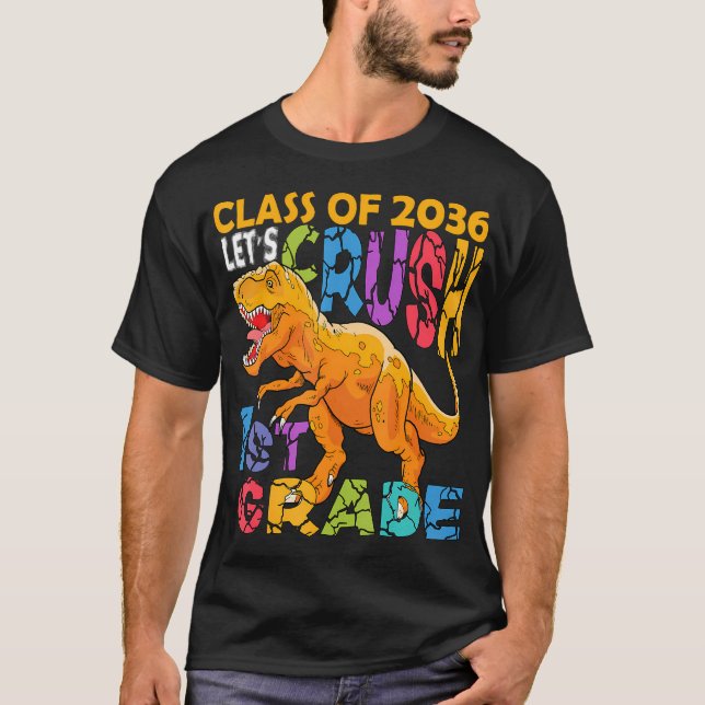 Camiseta Estou Pronta Para Esmagar Dinossauro Da Classe 1Ru (Frente)