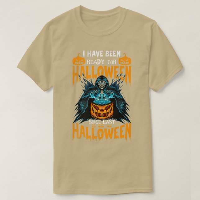 Camiseta Estou Pronta Para Festas De Halloween, Gir (Frente do Design)