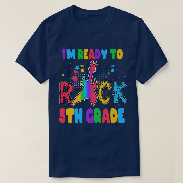 Camiseta Estou Pronta Para Jogar Violão 5 De Volta Para A E (Frente do Design)