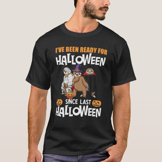 Camiseta Estou Pronta Para O Halloween Desde O Último Hallo (Frente)