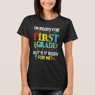 Camiseta Estou Pronto Para a 1ª Série Está Preparado Lindos