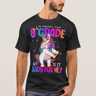 Camiseta Estou pronto para a 8ª série de volta à 8ª série.