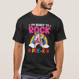 Camiseta Estou Pronto Para Arrastar O Pré-K Unicórnio De Vo