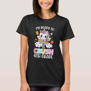 Camiseta Estou Pronto Para Detonar 4º Ano Escolar Unicórnio