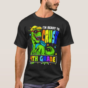 Camiseta Estou Pronto Para Detonar no 4º Ano Dia de Dinosau