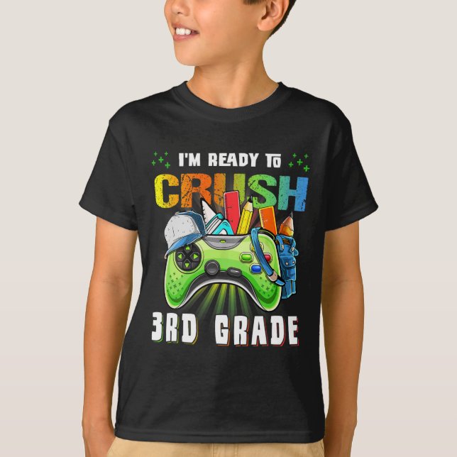 Camiseta Estou Pronto Para Dominar o 3º Ano Vídeo de Volta  (Frente)