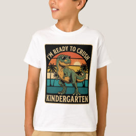 Camiseta Estou Pronto Para Dominar o Jardim de Infância Din