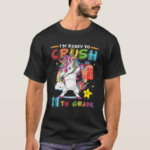Camiseta Estou pronto para esmagar 11 de volta a Unicórnio