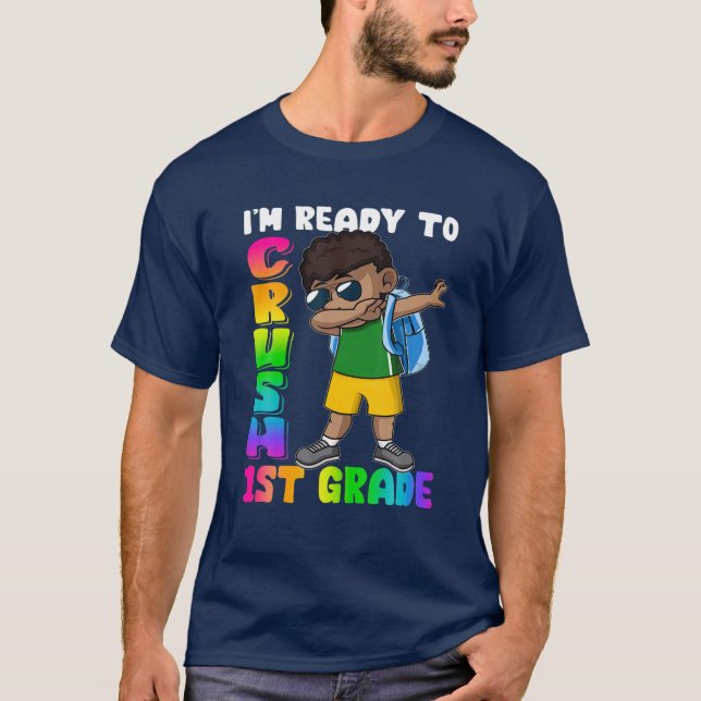 Camiseta Estou pronto para esmagar 1 Rua de Grama Negra Bo (Frente)