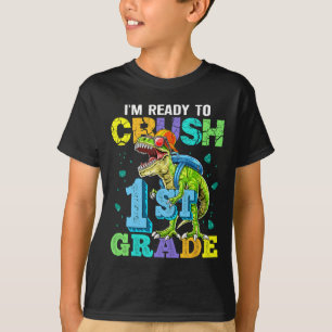 Camiseta Estou pronto para esmagar 1rua Dinossauro de volta