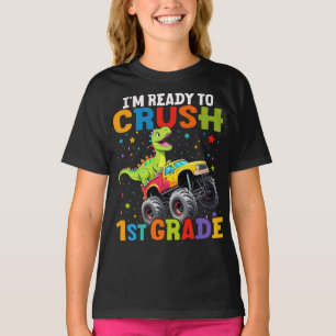 Camiseta Estou pronto para esmagar 1rua T Rex Monster Truck