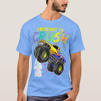 Camiseta Estou pronto para esmagar 4 Monstros, 4, 4, Aniver