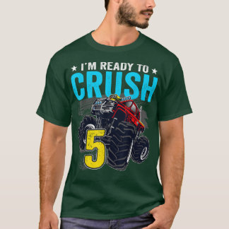 Camiseta Estou pronto para esmagar 5 Monstros 5 de Aniversá