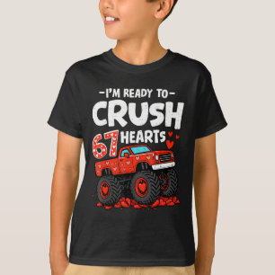 Camiseta Estou Pronto Para Esmagar 67 Corações Caminhão Dia