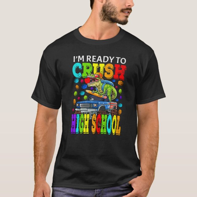 Camiseta Estou pronto para esmagar Dinos de Caminhão Segund (Frente)