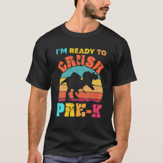 Camiseta Estou pronto para esmagar Dinossauro Pré-K de volt