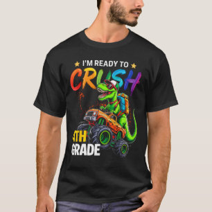 Camiseta Estou Pronto Para Esmagar Dinossauros de Caminhão 