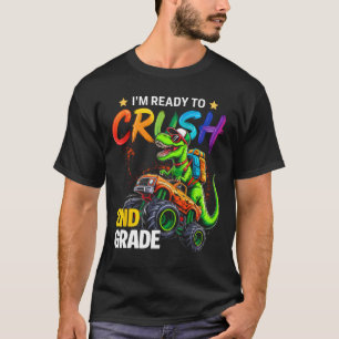 Camiseta Estou Pronto Para Esmagar Dinossauros de Caminhão 