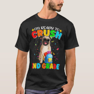 Camiseta Estou Pronto Para Esmagar o 2º Ano Pug Cachorro de