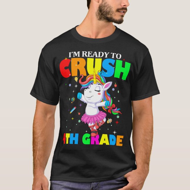 Camiseta estou pronto para esmagar o 4º ano (Frente)
