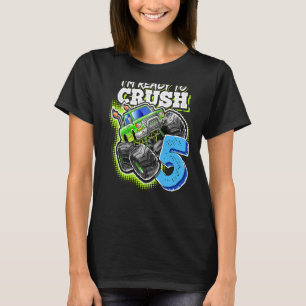 Camiseta Estou pronto para esmagar o 5 de 5 Monstros Aniver