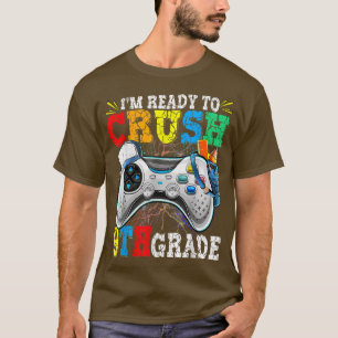 Camiseta Estou pronto para esmagar o 9º ano de volta ao víd