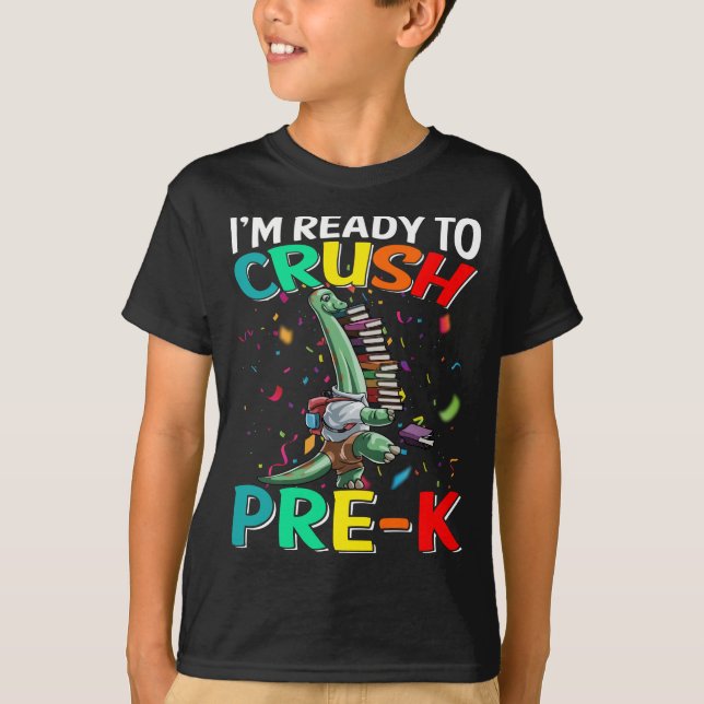 Camiseta Estou pronto para esmagar o Dinossauro Brachiossau (Frente)