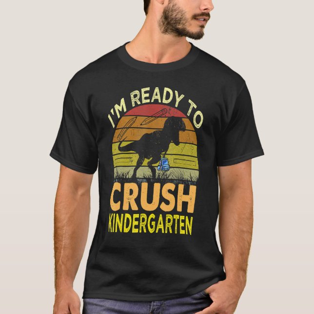 Camiseta Estou pronto para esmagar o dinossauro do jardim d (Frente)
