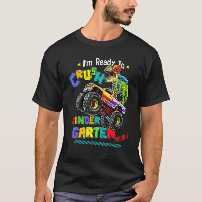 Camiseta Estou pronto para esmagar o dinossauro do jardim d (Frente)