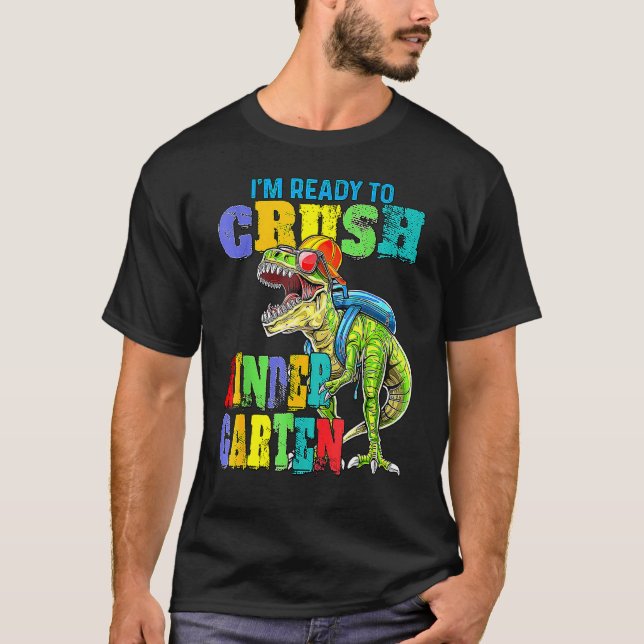 Camiseta Estou pronto para esmagar o dinossauro do jardim d (Frente)