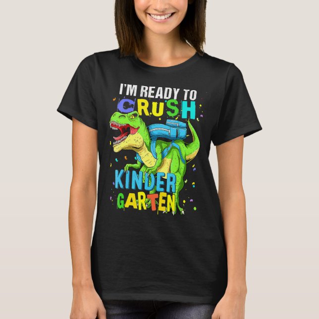Camiseta Estou pronto para esmagar o dinossauro do jardim d (Frente)