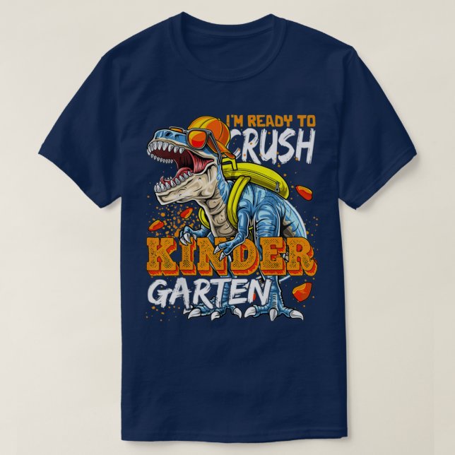 Camiseta Estou pronto para esmagar o dinossauro do jardim d (Frente do Design)