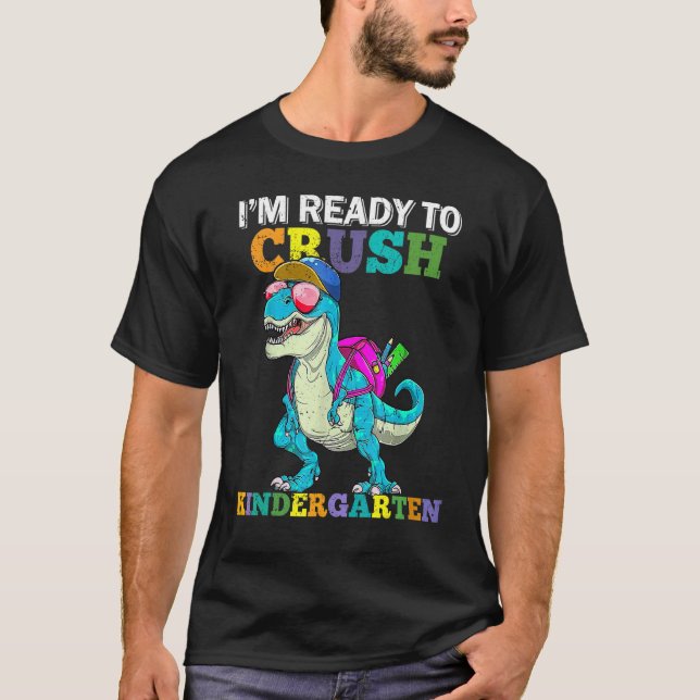 Camiseta Estou pronto para esmagar o dinossauro do jardim d (Frente)