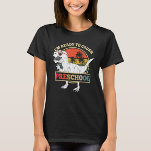 Camiseta Estou Pronto Para Esmagar o Dinossauro Rex Pré-Esc