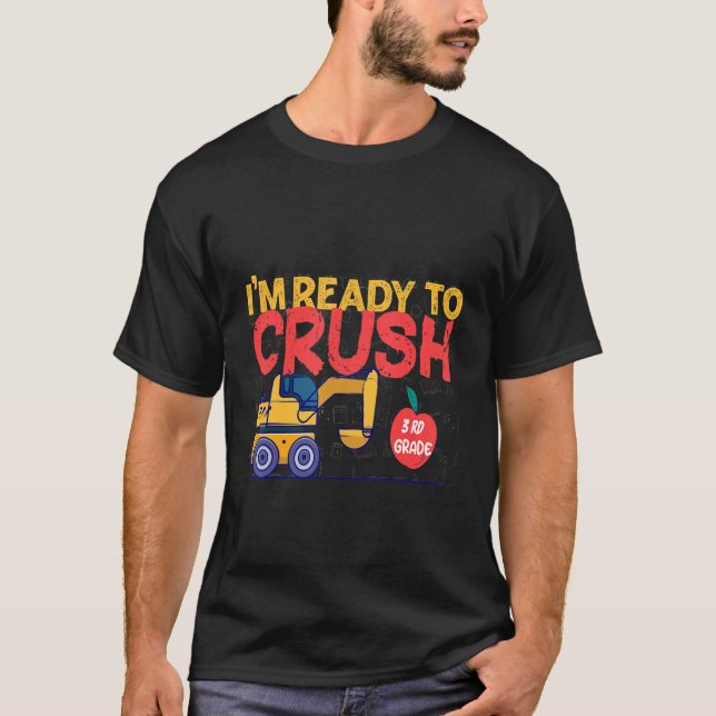 Camiseta Estou pronto para esmagar o Excavato de Construção (Frente)