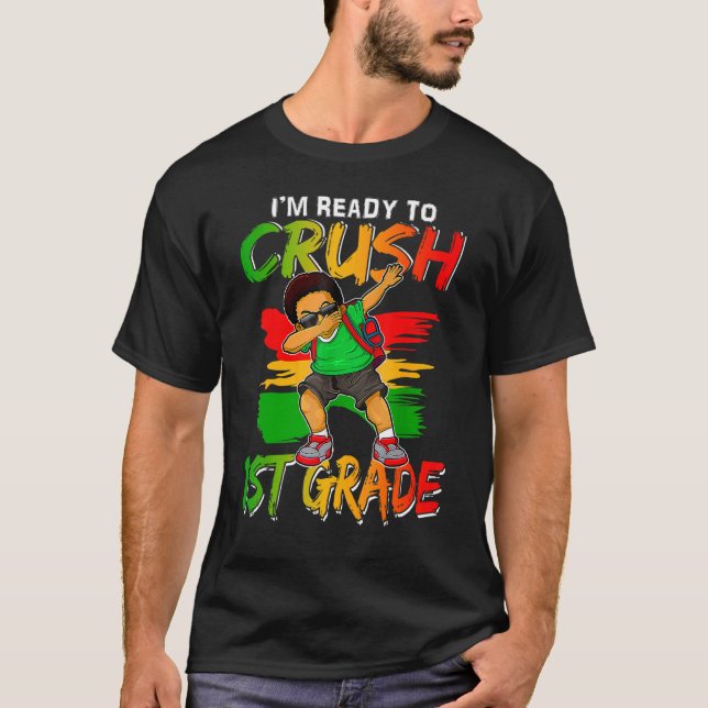 Camiseta Estou pronto para esmagar o garoto preto da rua (Frente)