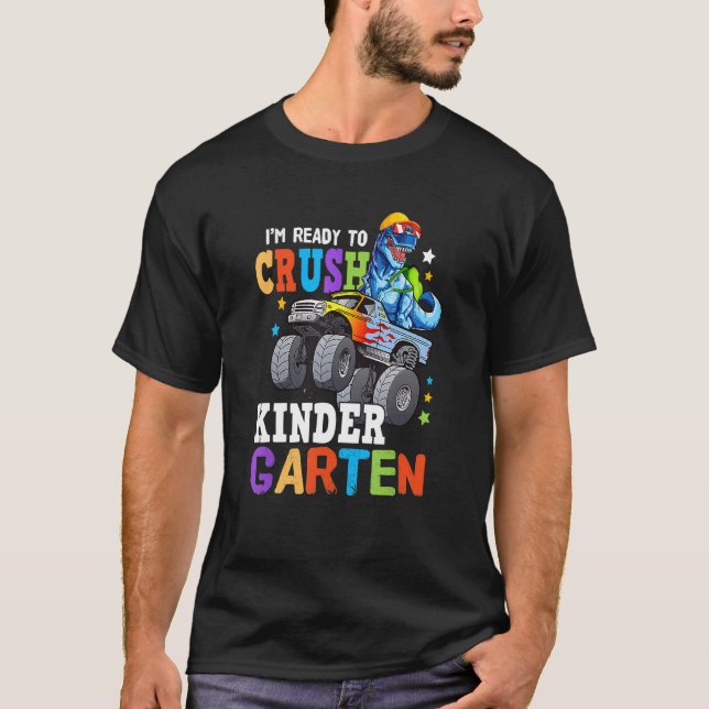 Camiseta Estou pronto para esmagar o jardim de infância. (Frente)