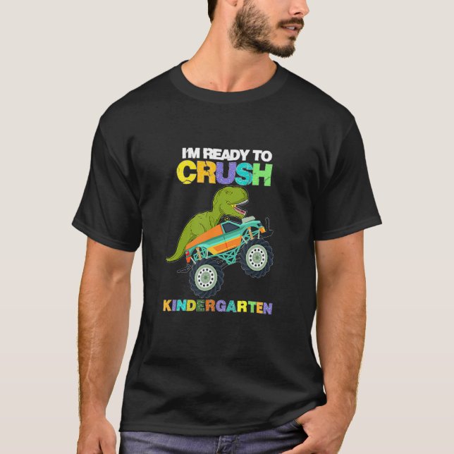 Camiseta Estou pronto para esmagar o jardim de infância Din (Frente)