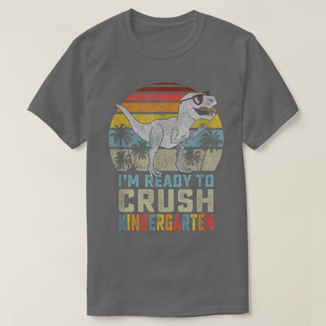 Camiseta Estou Pronto Para Esmagar O Jardim Infantil 1rua D (Frente do Design)