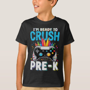 Camiseta Estou pronto para esmagar o jogador pré-k de volta