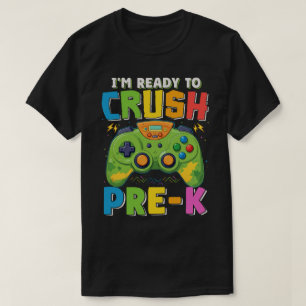 Camiseta Estou pronto para esmagar o jogador pré-k de volta