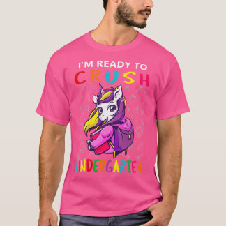 Camiseta Estou Pronto Para Esmagar O Kindergarten V Unicorn
