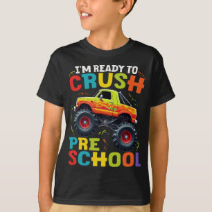 Camiseta Estou pronto para esmagar o monstro da pré-escola.