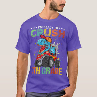Camiseta Estou pronto para esmagar o Monstro do 7 Dinosau